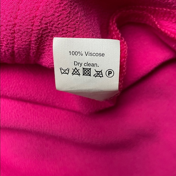 J.Crew Hot Pink PullOver Shift Dress Size S Patch Pockets Shoulder Tabs HighLow - Picture 15 of 15